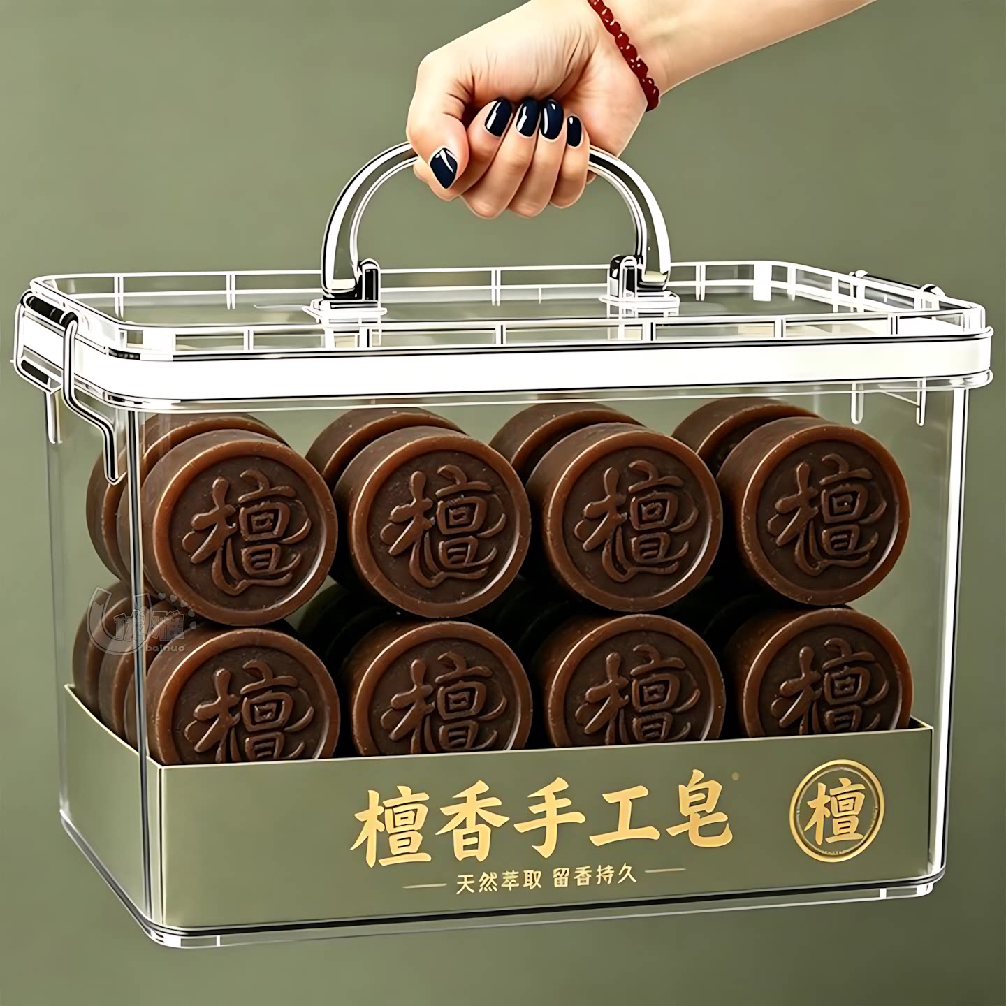 檀香皂持久留香家用沐浴香皂