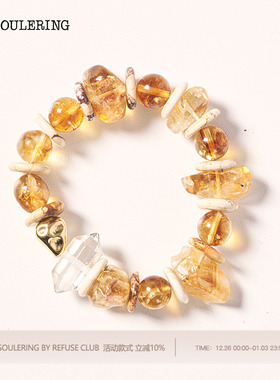 A SOULERING BY REFUSE CLUB 天然水晶 手链手串