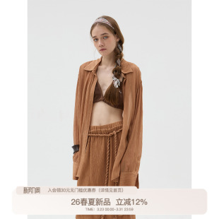 CLUB 衬衫 26SS 开衫 多色翻领褶皱长袖 REFUSE