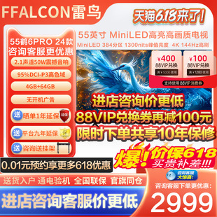 新品 24款 PRO 雷鸟鹤6 55英寸MiniLED高阶分区144Hz超高刷平板电视