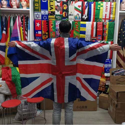 跨境英国意大利世界杯球迷旗｜90