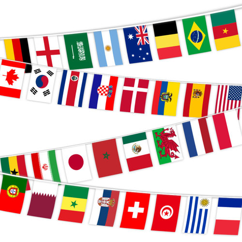 50国至200串旗球迷旗帜套装14×+