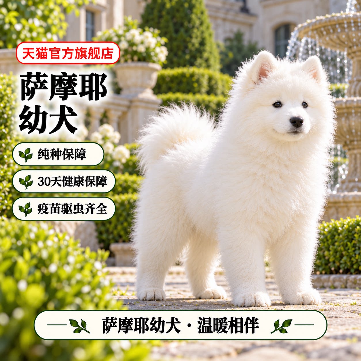萨摩耶犬雪橇犬可爱型宠物狗幼崽
