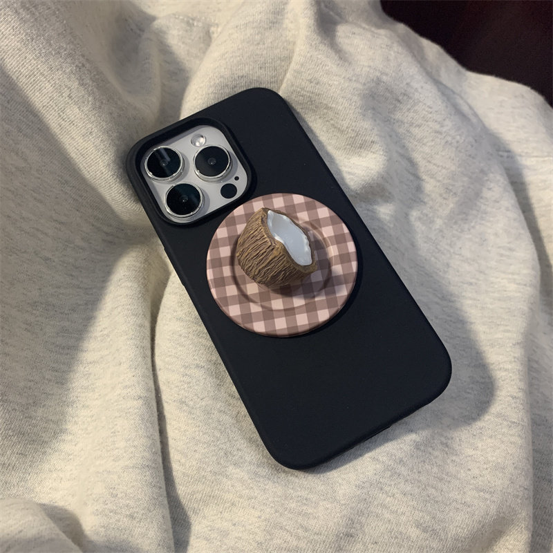 夏日简约趣味水果立体椰子磁吸壳适用iPhone16ProMax手机壳15pro硅胶13新款16磨砂11/12保护套14防