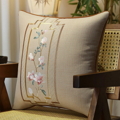 新中式抱枕靠垫中国风沙发客厅靠枕床头靠背垫不含芯大号腰枕靠垫