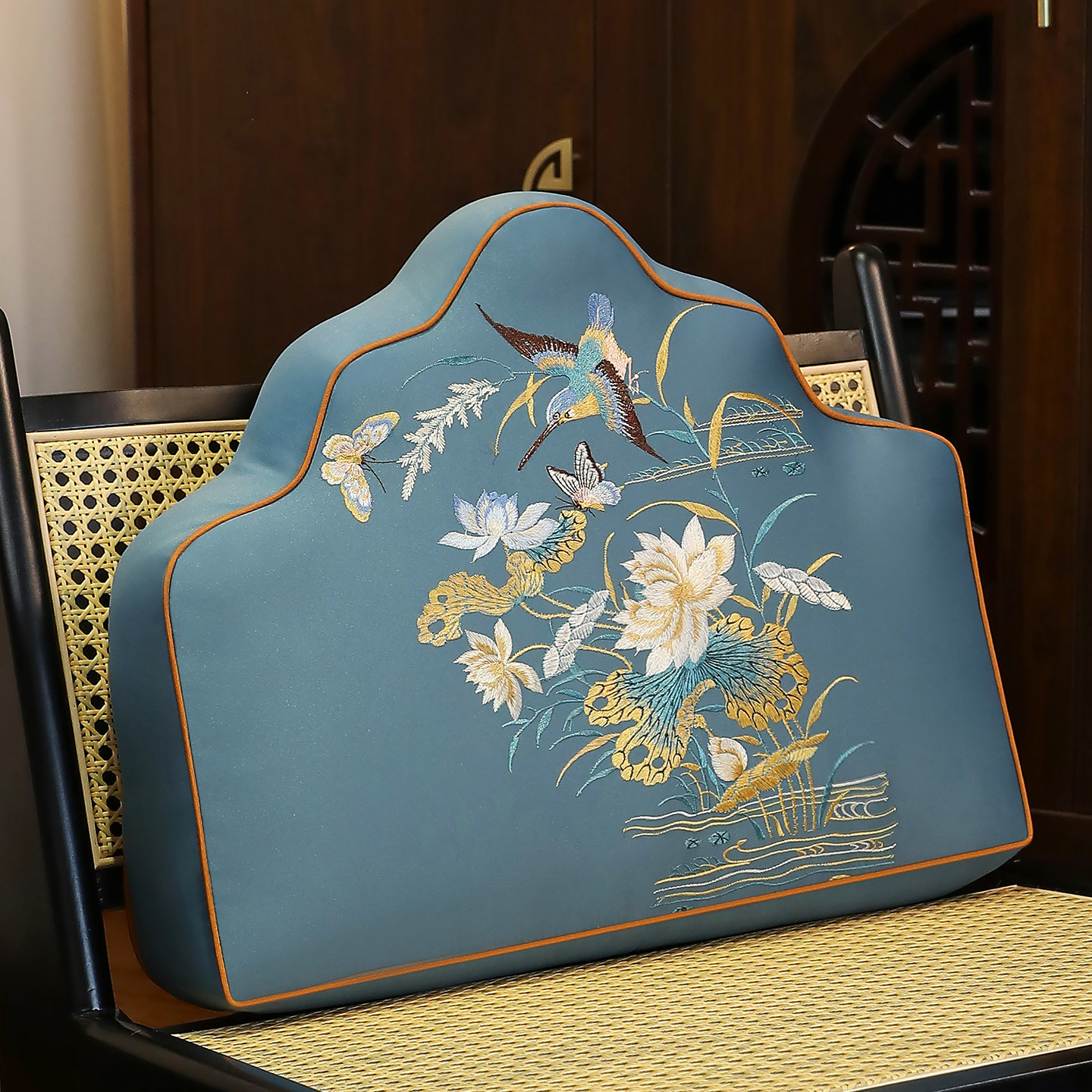 靠山靠枕中国风客厅沙发抱枕红木罗汉床靠山枕办公室椅子靠背靠垫