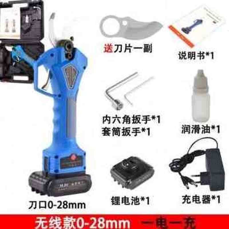 新品厂销电动剪刀果树修枝剪高枝锯充电式高空修剪树枝锯伸缩加品