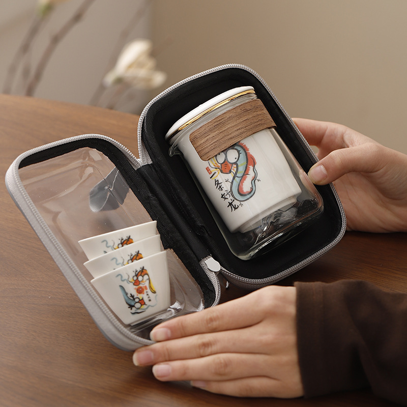 一条好龙旅行茶具快客杯便携式随