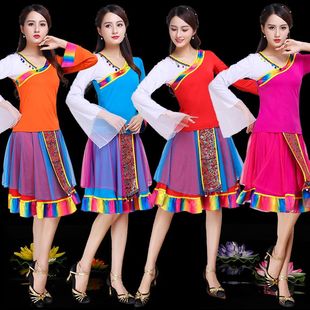 套装 杨丽萍广场舞服装 新款 中老年藏族舞蹈演出服藏族衣服民族衣服