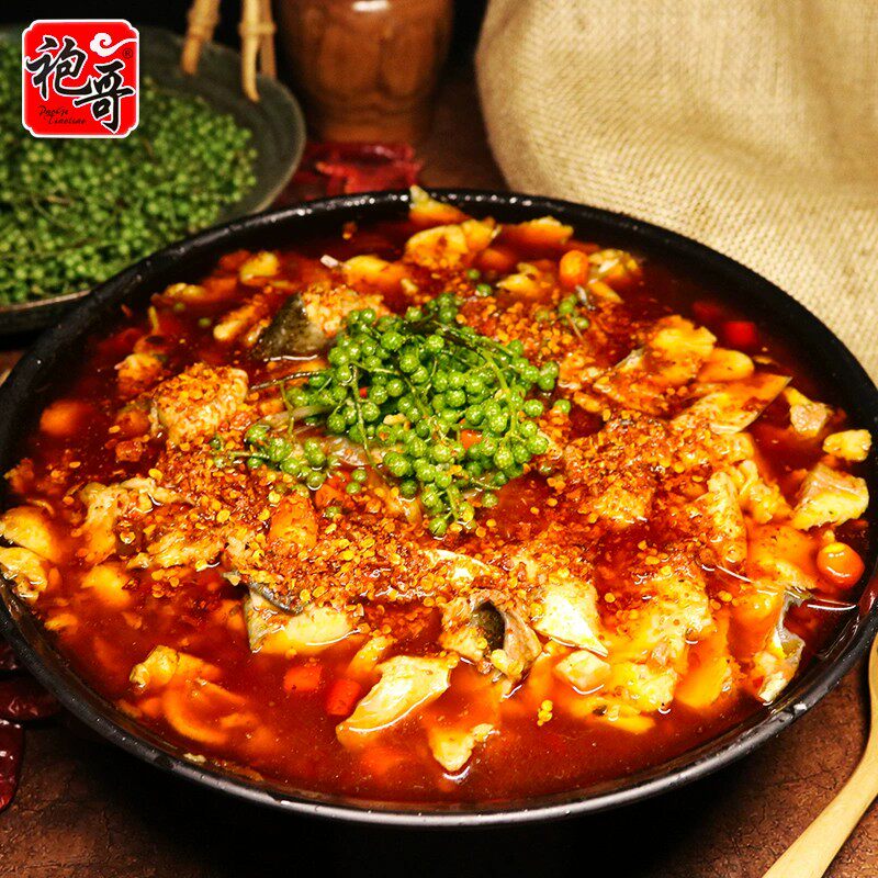 袍哥藤椒特麻鱼220g*5袋正宗川味青花椒鱼麻辣水煮鱼袍哥鱼调料包