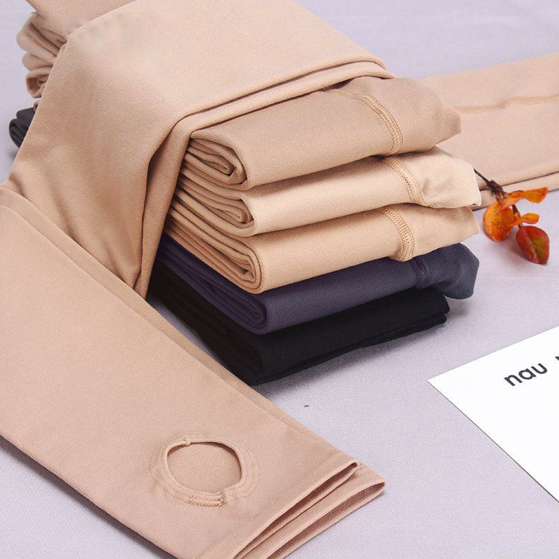 春秋薄款大码肉色打底裤女外穿秋冬加绒踩脚连裤袜打底袜光腿神器