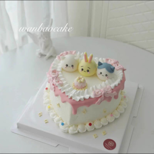 网红chiikawa蛋糕装饰卡通乌萨奇小八吉伊摆件生日甜品台共陪插件