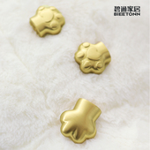 黄铜猫咪爪柜门把手儿童房轻奢金色抽屉现代简约整体橱柜北欧衣柜