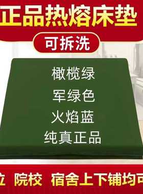 正品军绿色垫子热熔棉防潮垫0.9米学生宿舍单人军训01床垫白褥子