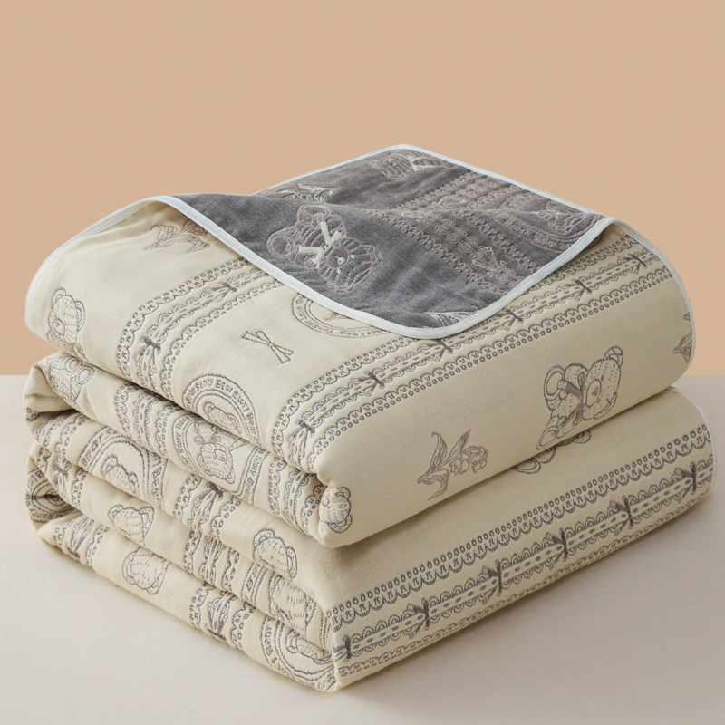 全棉六层纱布毛巾被沙发午睡毯空调盖毯夏凉被夏季纯棉夏被