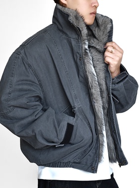 【极地狼王】重磅水洗全棉座山雕棉服男秋冬厚款夹克哈灵顿外套