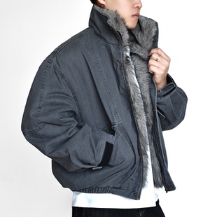 夹克哈灵顿外套 重磅水洗全棉座山雕棉服男秋冬厚款 极地狼王