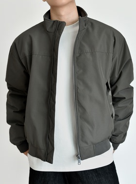 【不臃肿的羽绒服】重磅立领哈灵顿夹克男90白鸭绒秋冬厚短宽外套