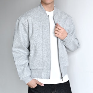 外套飞行员夹克男秋冬厚款 重磅卫衣开衫 型之王 挺括cleanfit 版