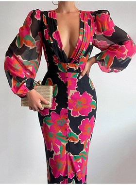 ngle-Breasted Split Skinny Party Evening Dress紧身派对晚礼服