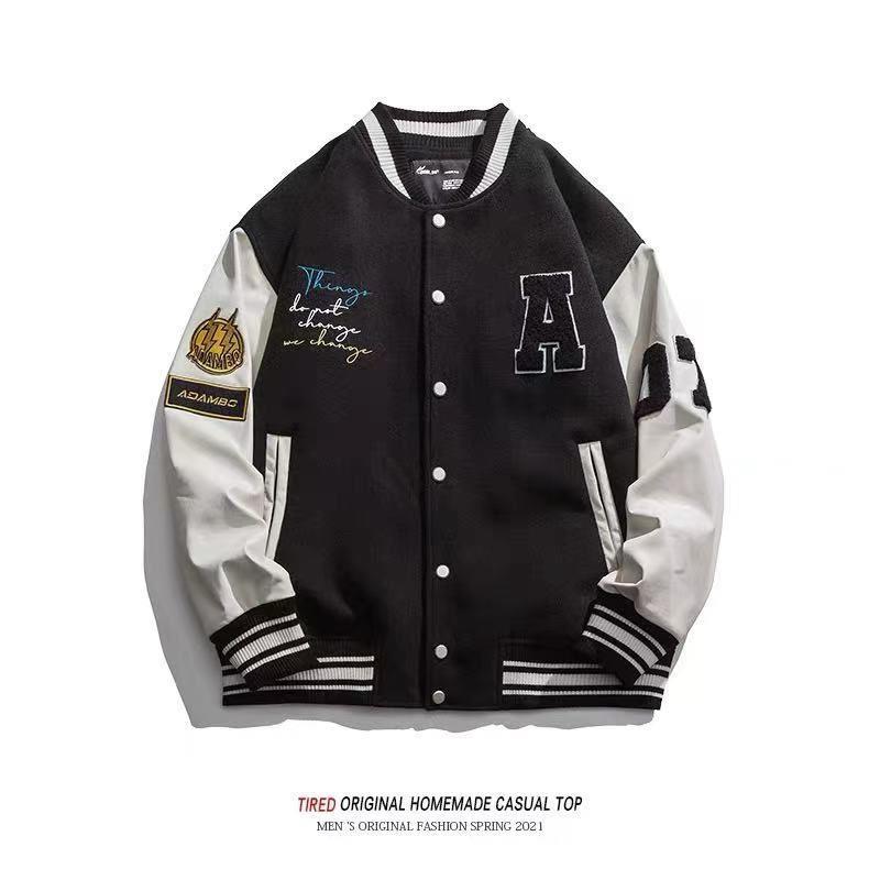 School Jacket American Oversize Loose varsity coat Men夹克男