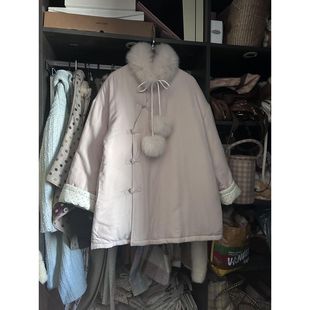 花未眠新中式温柔风棉服冬日小众设计感粉色保暖棉衣外套2025新款