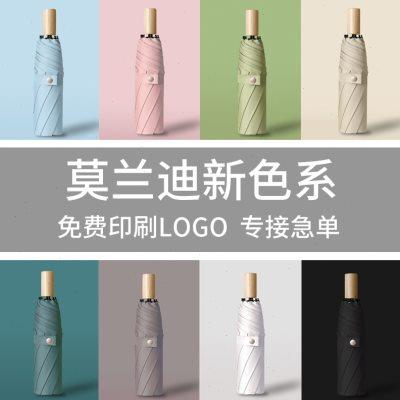 木柄定制雨伞可印logo银行活动宣传礼品厂家图案订制广告伞
