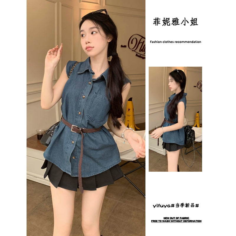 短袖宽松显瘦深蓝色通勤常规夏季