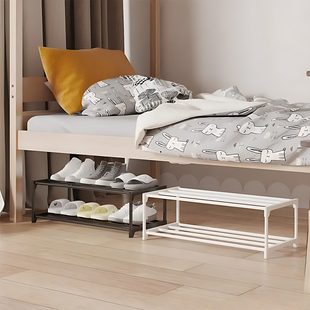 鞋架宿舍床下床底寝室小型大学两层学生简易下铺双层小窄桌下鞋柜