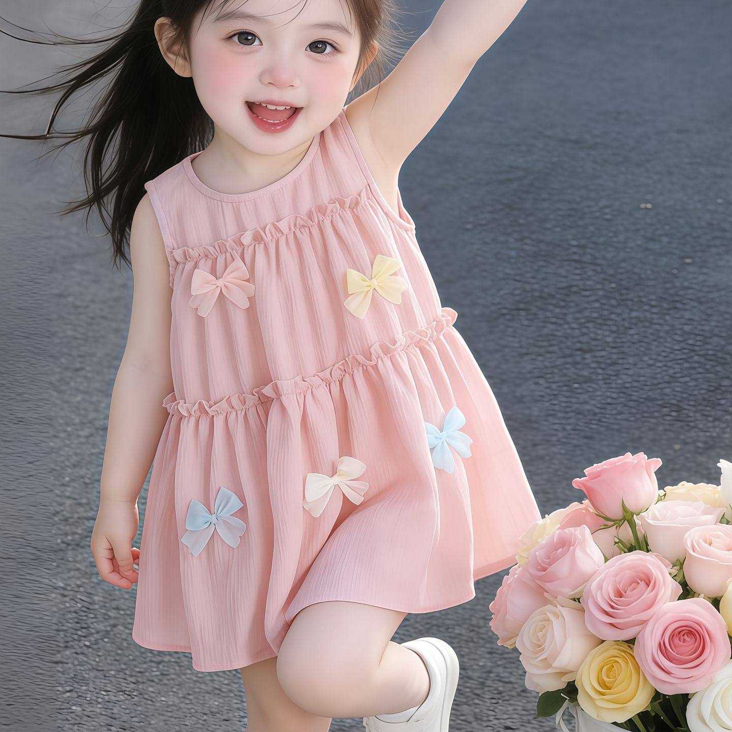 女童夏季公主风连衣裙薄款防晒