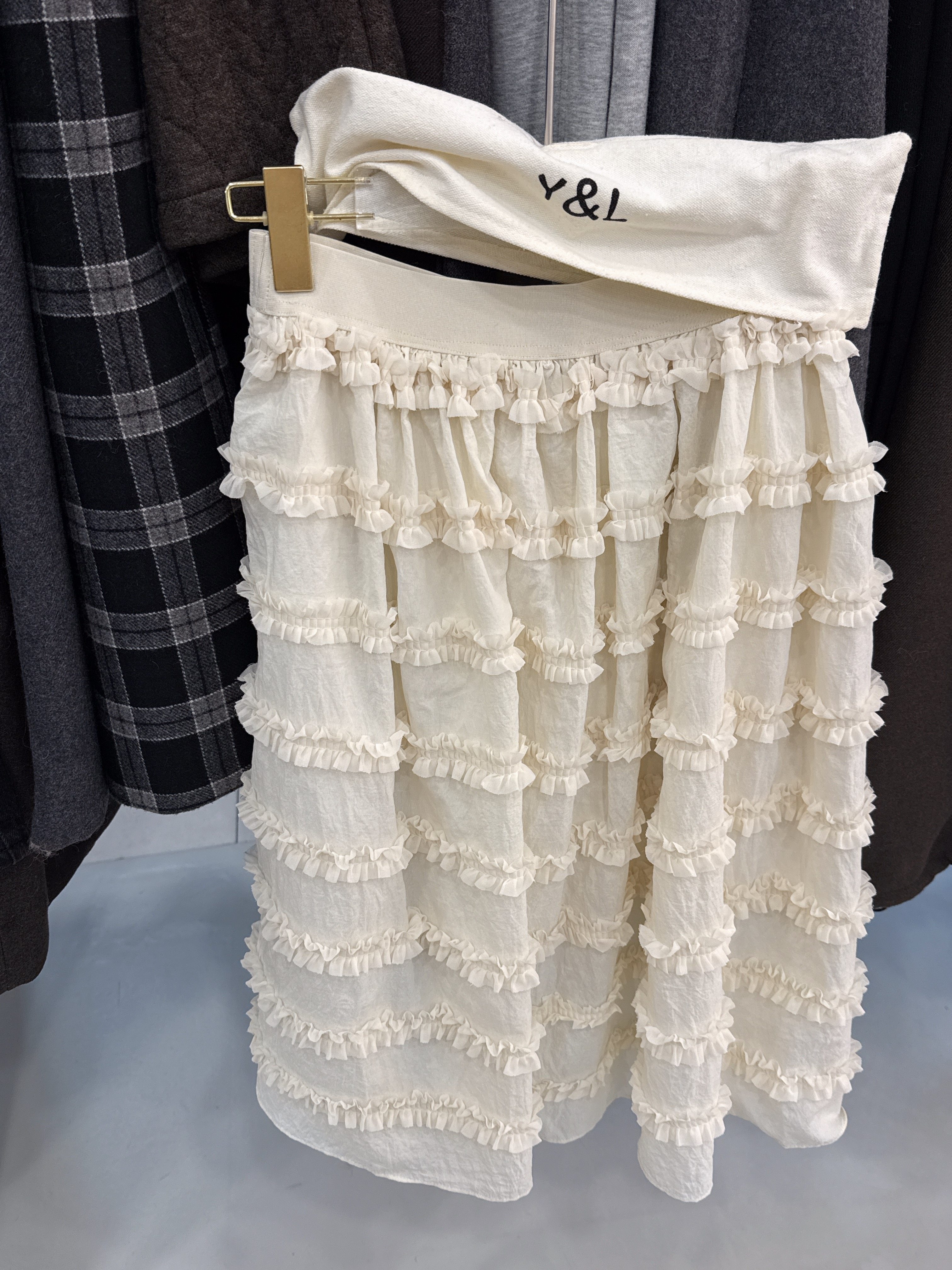 2026春季新款重工仙气多层蕾丝拼接浪漫宽松高腰款中长款半身裙,女装/女士精品,半身裙,淘宝优惠券,粉丝福利购,淘宝优惠卷