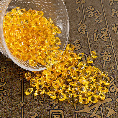 水晶元宝摆件金黄小家居