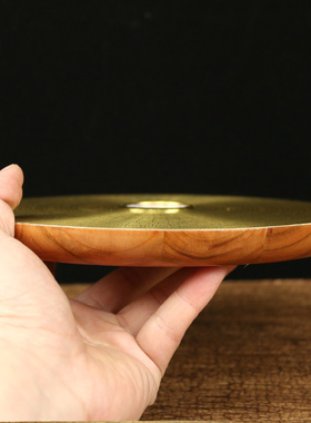 桃木纯铜随身摆件综合盘