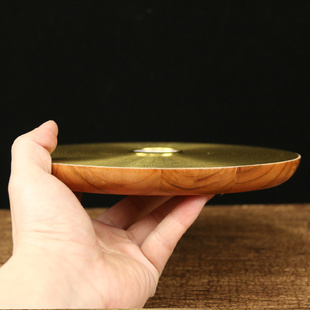 桃木黄铜罗盘风水盘高精度随身八寸8三元三合综合盘摆件