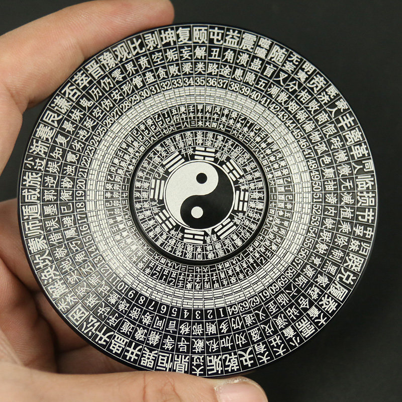 罗盘风水盘高精度指尖陀螺64卦六十四十二生肖遁甲随身携带奇门小