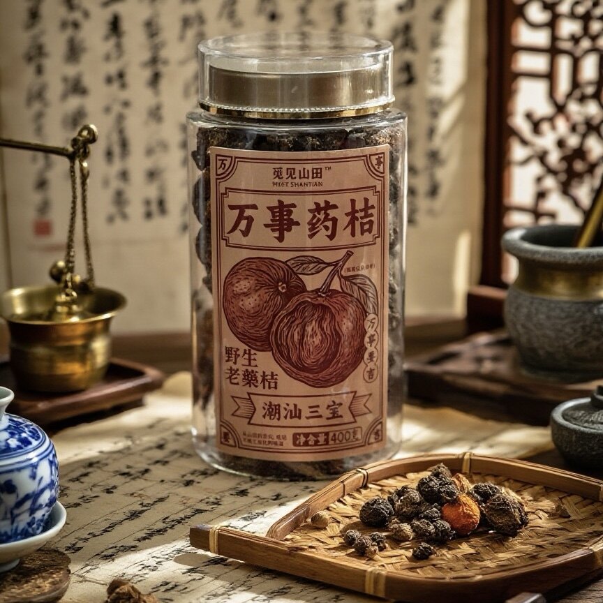潮汕三宝野生老药橘泡水泡茶