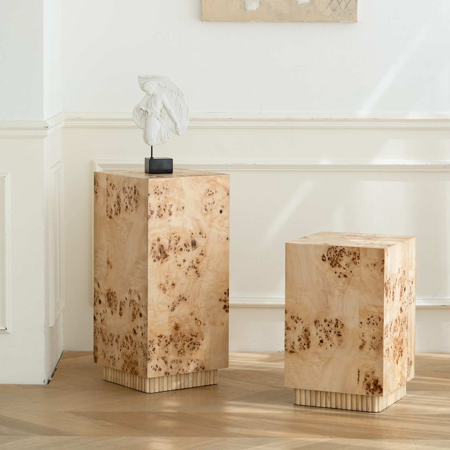 装饰摆件创意法式中古树瘤皮边几