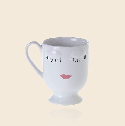 FQR LIVING美国Bougie Beach手工制作绘画陶器太太图案个性马克杯