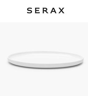 比利时Serax Vincent Van Duysen陶瓷白色哑光椭圆盘艺术餐具高盘