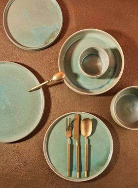 FQR LIVING 比利时Structo Turquoise优雅陶器活性釉绿松石餐具