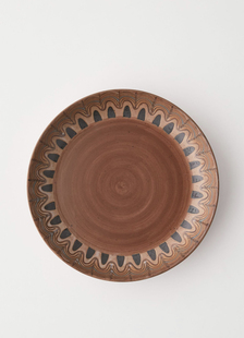 FQR LIVING 美国URBAN OUTFITTERS手工绘画陶器复古波浪碗 沙拉碗