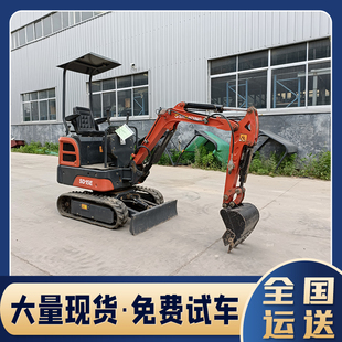 现货转让国产小型挖掘机山鼎SD15农用果园大棚挖沟机二手9成新