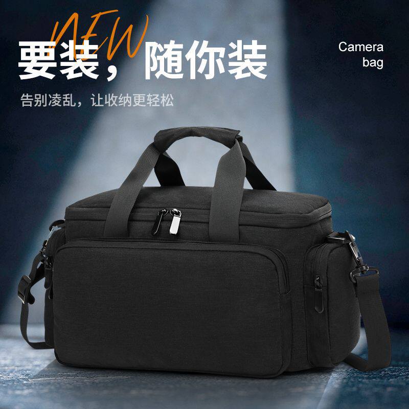 适用于尼康索尼佳能富士专业大容量单肩相机收纳包防水加厚斜挎包