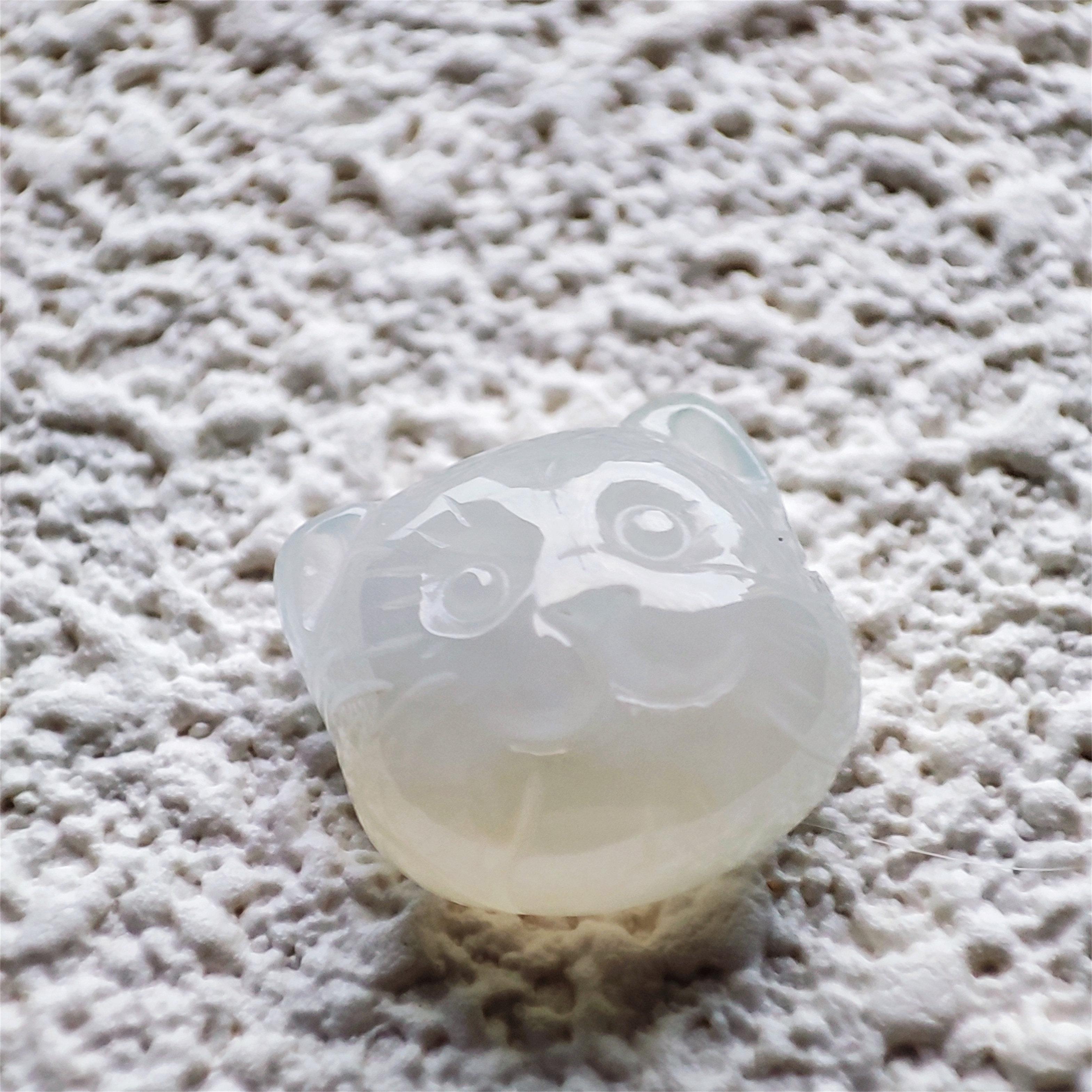 天然翡翠:冰糯种冰黄翡 冰冰娇娇精致卡通小猫咪动物潘多啦吊坠