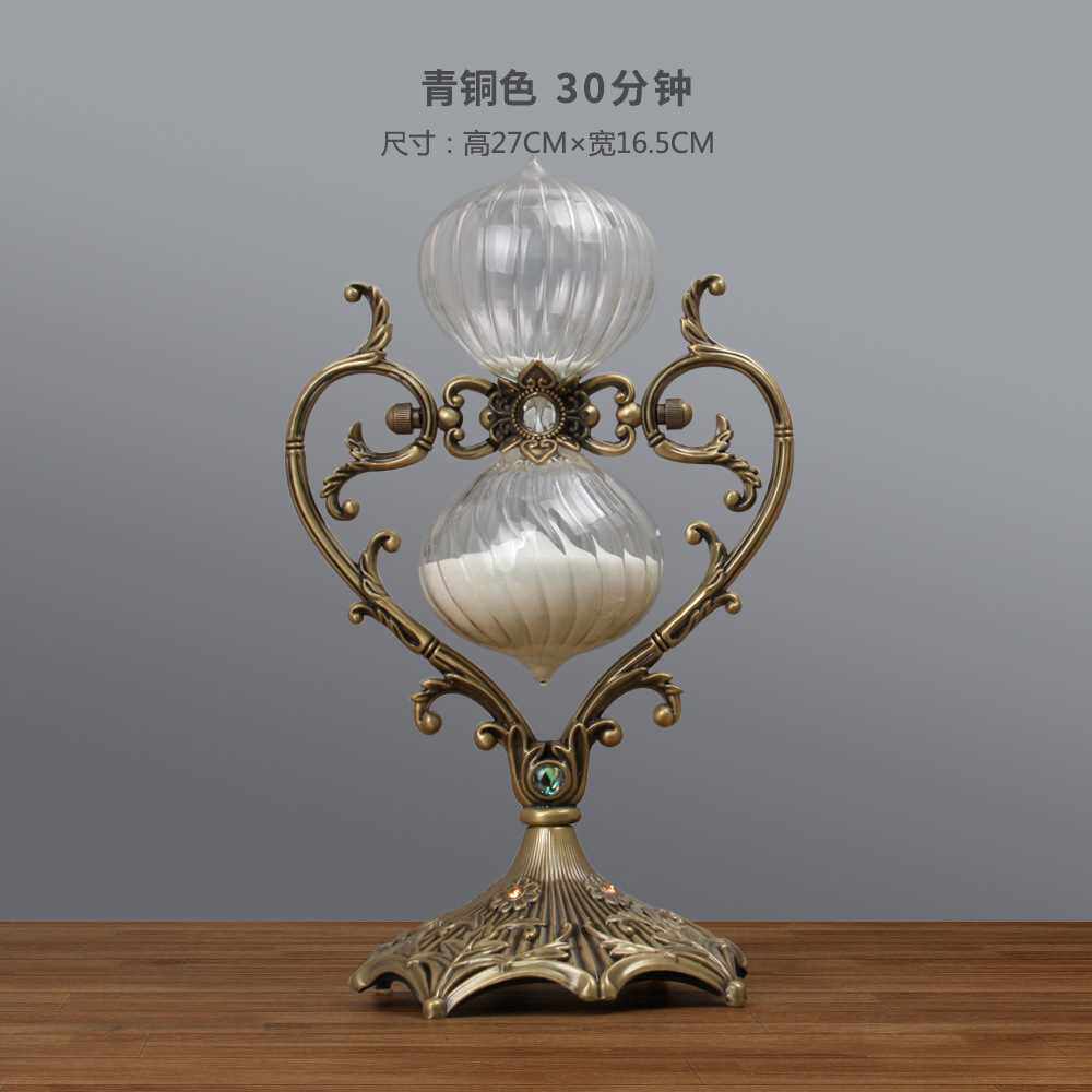 正品欧式摆件旋转计时沙漏装饰品家居客厅玄关电视高档奢华摆设工