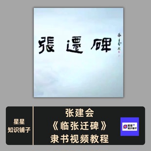 张建会《临张迁碑》1至30讲完整版隶书视频教程 电子版非纸制素材