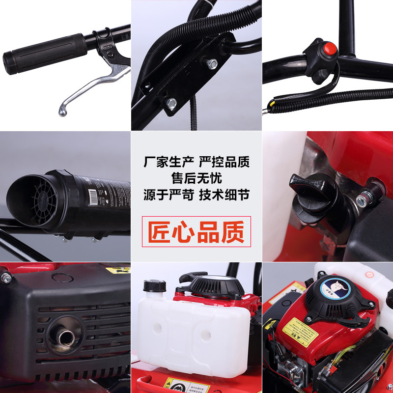 速发新型汽油锄草机手推式开荒开沟小型农用松土果园根玉米地微耕
