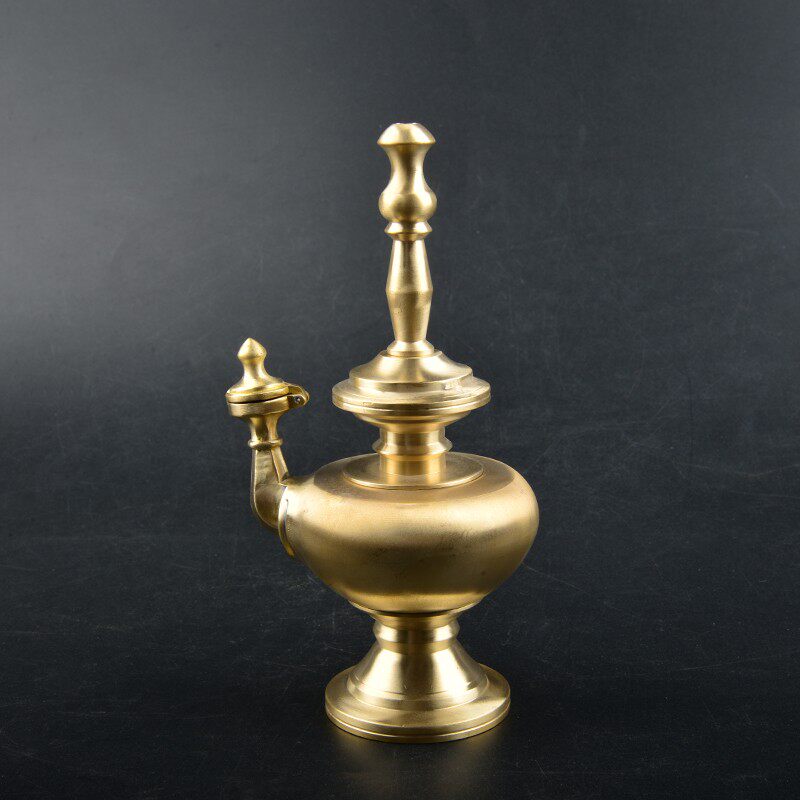 速发藏式尔奉文化用品尼泊供工手纯铜净水瓶奔巴壶密宗灌顶法器贲