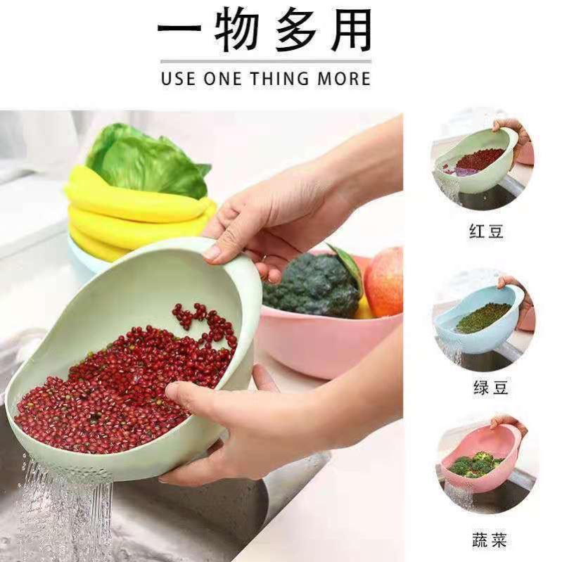 速发淘米器洗米筛漏塑料洗菜盆沥水篮厨房菜篮子家用水果盘洗菜篮