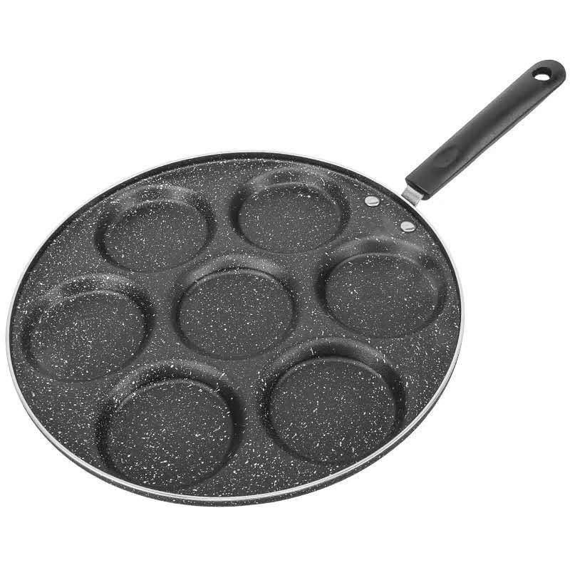 速发现货麦饭石四孔煎蛋锅三五七孔煎饼锅家用不粘蛋饺荷包蛋